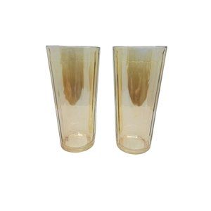 vintage set of 2  jeanette marigold lusterware 10oz drinking glasses
